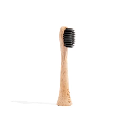 Elims Bamboo Replacement Toothbrush Heads - Compatible With Sonicare Electric Toothbrushes - Activated Charcoal Infused Plant Based Bristles - Gentle On Sensitive Teeth - Bpa Free - Pack Of 4 #TOP5
