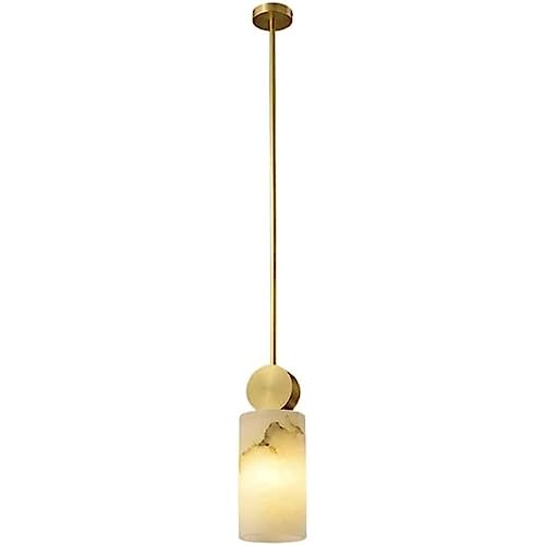 Pendentif en marbre et cuivre pour remplacer les lampes de chevet encombrantes