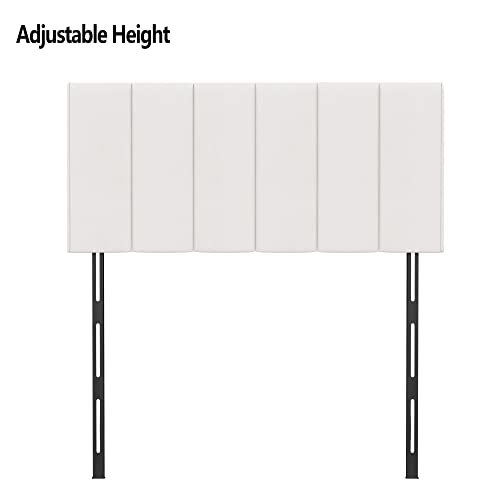 Yongchuang Upholstered Headboard Queen White Faux Leather Headboard For Queen/Full Size Bed Adjustable Height Foldable Heaboard thumb #5