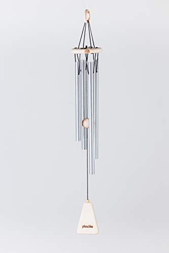 Plaschke Instruments Carillon éolien fabriqué à la main dans le Tyrol du Sud pour jardin, balcon, cour en tubes d'aluminium et bois (n° 1-55 cm) Cover