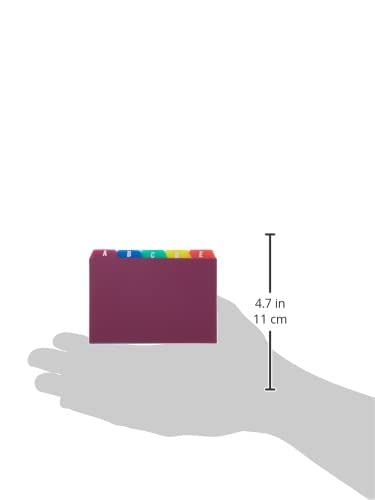 Oxford Poly Index Card Guides, Alphabetical, A-Z, Assorted Colors, 4" x 6" Size, 25 Guides per Set (73154) - Thumbnail 6