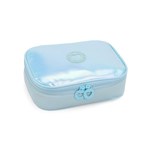 Estojo Box Escolar Teen Holográfico Moderno Grande (Azul)