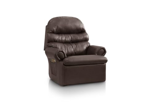 Poltrona Do Papai Reclinável Em Corino Marron