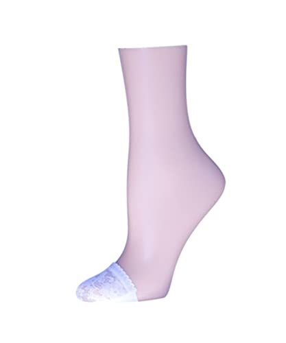 Image of MeMoi Floral Lace Toe Covers with Scalloped Edge
