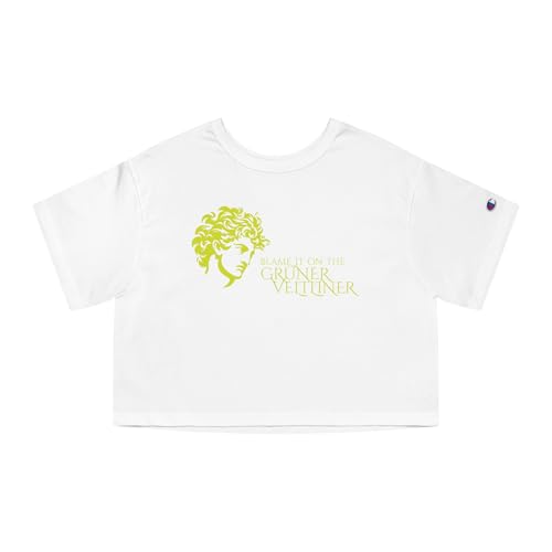 Women's Grapes & Wines Series Cropped Tee: Grüner Veltliner