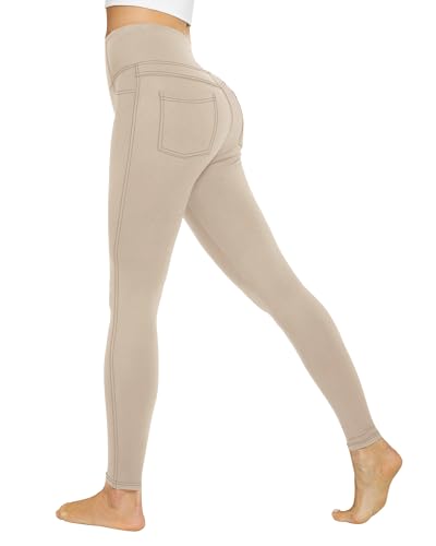 Pantalones de yoga de cintura alta G4Free con bolsillos mallas de entrenamiento para mujer