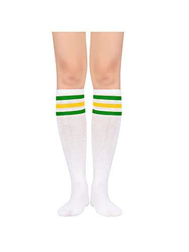 Image of Century Star Knee High Socks for Women Long Tube Socks with Stripes | Soft, Skin Friendly And Stretchy, Vibrant Colors Perfect For Daily Wear, Sports, Halloween And Christmas