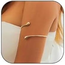 Long tiantian Gold Arm Cuff for Women Gold Upper Arm Cuff Bracelet Jewelry Gold Bangles for Women Greek Goddess Dress