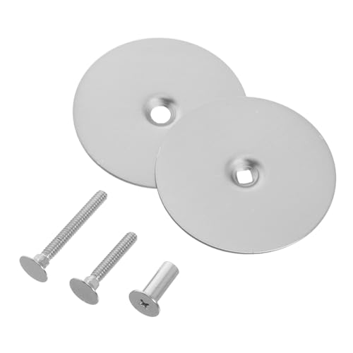 BAZEITFLOW 2 Piezas Decorativa para Cerradura de Puerta Placa Relleno de Agujero Redonda de Acero Inoxidable de Tapa Protectora para Mejorar la Seguridad y Privacidad del Hogar
