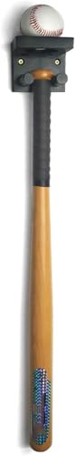 THE WHITE SHOP Baseball Bat Holder Wall Mount Display Stand Hanger, Softball Storage Rack