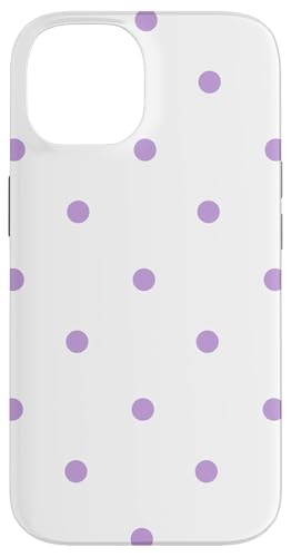 White and Purple Polka Dots Classic Polkadots Preppy Decor �X�}�z�P�[�X iPhone 14 �p