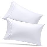 Utopia Bedding Queen Pillow Cases - 2 Pack - Envelope Closure - Soft Brushed Microfiber Fabric - Shrinkage and Fade Resistant Pillow Covers Queen Size 20 X 30 Inches (Queen, White)