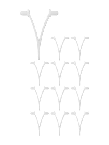MonoSora Confezione da 12 morsetti a V per la sostituzione della maniglia della piscina, clip di bloccaggio in plastica compatibili con strumenti di pulizia della piscina, bianco, 4,1 x 5 cm
