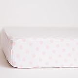 NODNAL CO. Pink Fitted Crib Sheet for Baby Mattress - Jersey Knit Cotton for Girl Nursery Bedding - Chevron, Polka Dot, and Stripe Crib/Toddler Sheets (Polka Dot)