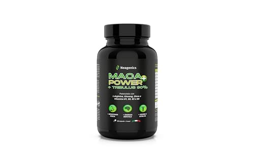 Neagenics Maca Peruviana Nera Extra Forte con Tribulus Terrestris Arginina Uomo Booster Massa Muscolare Mass Gainer Concentrazione Potenza Energia 120 Capsule Made in Italy