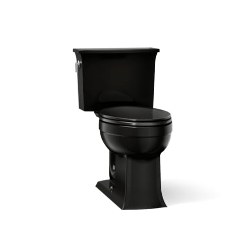Kohler 3551-7 Archer® Two-piece elongated toilet, 1.28 gpf, Black Black