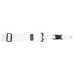 DiMarzio DD2200W 2 Inch Nylon ClipLock Guitar Strap White w/Bonus LuLuRock Picks (x3) 663334000148