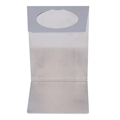 Soporte para café por goteo, soporte reutilizable para coladores de café por vertido, soporte compacto en forma de C de acero inoxidable para tazas de filtro y jarras para comparti (Color acero