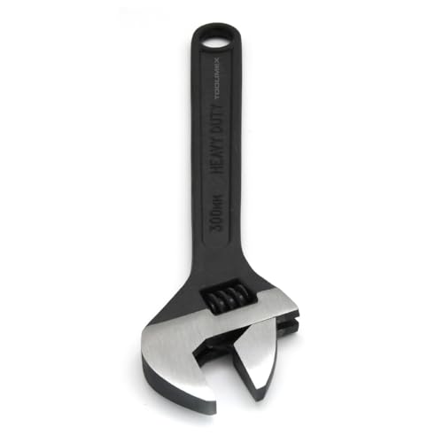 Image of REnterprises Adjustable Wrench Drop Forged Carbon Steel Black Finish Rust Proof Extra Wide for Comfortable Grip | Easy Adjustment of Screws, Fully Hardened for Better Strength & Durability (6 inch Inch)
