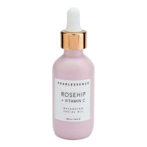 Pearlessence Rosehip Balancing Facial Oil + Rosehip Fruit Oil & Vitamin C | Daily Hydration to Help Balance & Revive Skin | USA Made (54 ml)