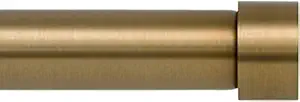 Ivilon Drapery Window Curtain Rod - End Cap Style Design 1 Inch Pole. 72 to 144 Inch Color Warm Gold