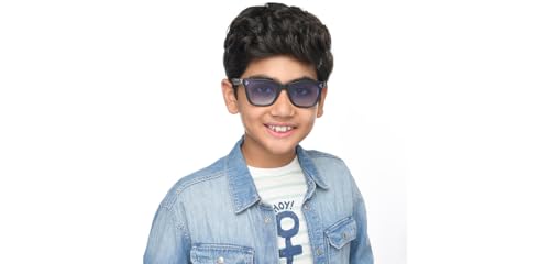 Image of Hooper Memphis Collection | Full Rim Rectangular Branded and Stylish Kids Sunglasses | 100% UV Protected | For Boys & Girls (Age 5-8 yrs) | HP S16086