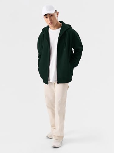 Image of LAZYCHUNKS Men's Zipper Hooded Sweatshirt | Premium Full Sleeve Hoodie Jacket with Front Zip & Pockets | Stylish Winter Wear, Warm Casual Sportswear for Men