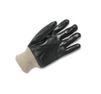 Radnor Large Black Economy PVC Glove Fully Coated With Smooth Finish Palm And Knitwrist
