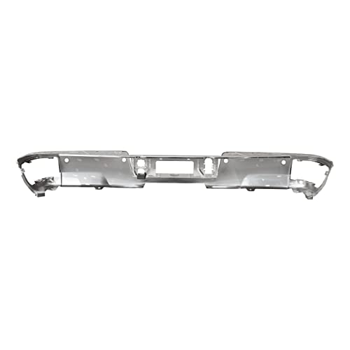 Mbi Auto - Steel Chrome, Rear Step Bumper Face Bar Compatible With 2014 2015 2016 2017 2018 Chevy Silverado & Gmc Sierra W/Park, Gm1102557 #TOP1