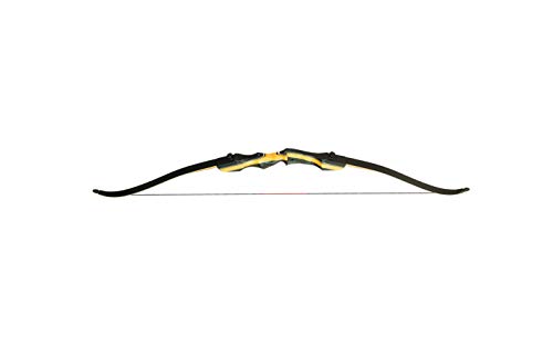 Pse Night Hawk 62" Td-Rcrv Lh 25 Ylw/Black Riser, Black Limbs #TOP1