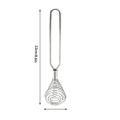 Kuuguu 3 Pieces Scandinavian-Type Whisk Egg Small Whisk Whipper Stainless Steel Egg Whisk Flat Spring Coil Whisk Egg Frother, Milk And Egg Beater Blender 10 Inch #TOP1