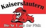 Bulldogge Kaiserslautern Fussball Fahne Flagge Grösse 1,50x0,90m - FRIP –Versand®