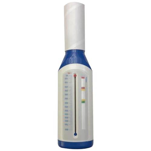 Spiromètre Portable Peak Flows Metter Pocket Pocket Incentive Spiromètre adulte avec un dispositif d'exercice d'échelle et 'embouchure pour les poumons pour...