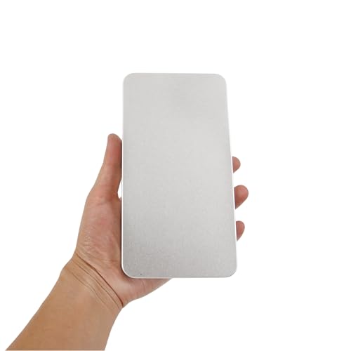 Image of 2Pcs Empty Metal Container with Lid,Portable 6.7x3.5x0.6inch / 17x9x1.5cm Metal Storage Box for Storing Jewelry, Crafts, Sewing Supplies and Other Small Items, Silver