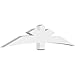 Ekena Millwork GBP084X18X0406ALB00 Alberta Architectural Grade PVC Gable Brackets 84"W x 17 1/2"H x 4"D x 6"F, 5/12 Pitch