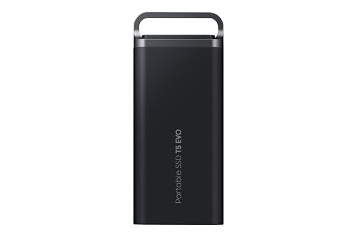 Samsung SSD Externe T5 EVO Portable, 2 To, Vitesses de lecture/écriture Jusqu'à 460 Mo/s, USB 3.2 Gen1, Compatible MacOs, PC, appareils Android, consoles de jeux, Noir, MU-PH2T0S/EU