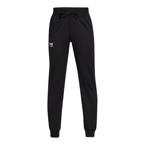 Under Armour Boys Icon Knit Pants, (001) Black / / White, Large