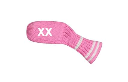 Scott Edward 1PCS Knitted Golf Club Head Irons Wedge Washable Golf Club Head Protector on Pattern Style Double Sided Customized(Pink)