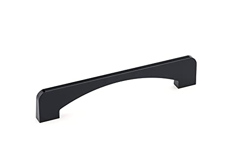 Richelieu Hardware BP777816090 Cosenza Collection 6 5/16-inch (160 mm) Center-to-Center Black Modern Curved Cabinet and Drawer Pull Handle for Kitchen, Bathroom, and Furniture