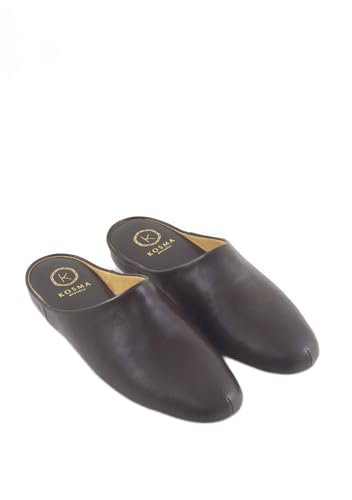 Kosma Menorca Zapatillas de Piel de Estar por casa (Marrón, Numeric_40)