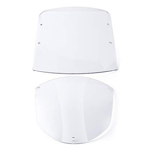Image of TCMT ABS Windshield Quarter Fairing Kit Fits For Sportster XL 88-16 Dyna 95-05 FXR 86-94 (Clear)