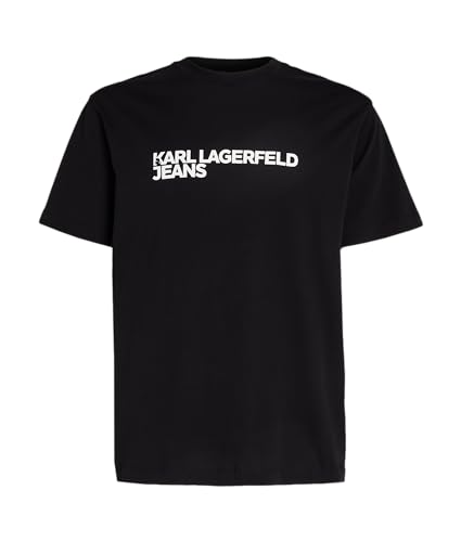 Karl Lagerfeld T-Shirt Jeans Homme coupe regular a manches courtes en coton noir