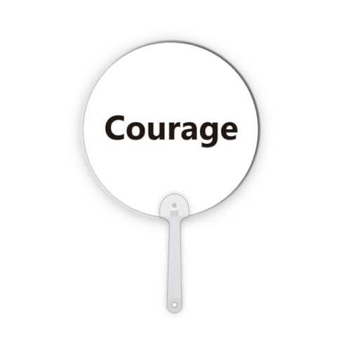 Décoration d'éventail rond de qualité supérieure avec message de courage - 2