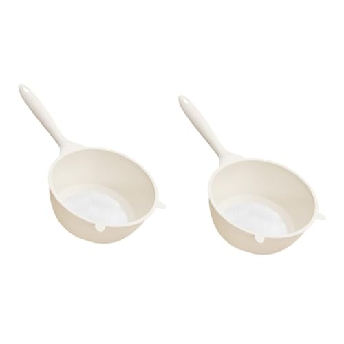 Cabilock 2 Piezas Filtrar escurre biberones drain basket Colador de plástico envase contenedor de almacenamiento de arroz canasta de frutas de malla fina colador de arroz el plastico