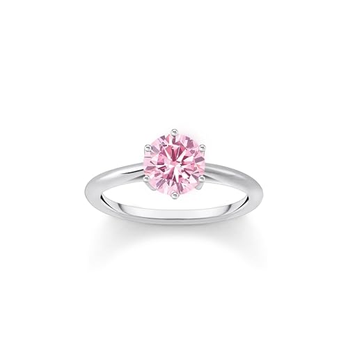 Bague argent sterling 925 Thomas Sabo pierre rose femme TR2474-051-9-50