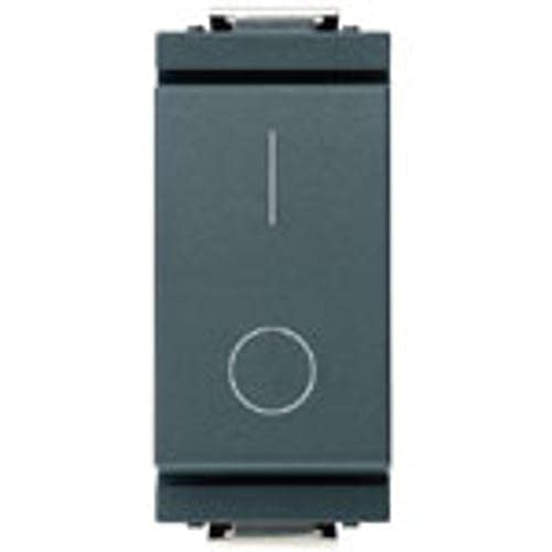 VIMAR SERIE IDEA Sicury Steckdose, 2-polig + Erde, 13 A, Englischer Standard, In Grau - 2-modulig Für Schalterdosen
