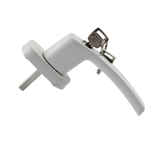 WDWDW Poignées de fenêtre Rondes en PVC pour Portes battantes et coulissantes, avec Serrure à clé.