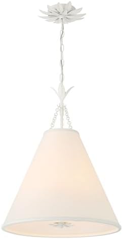 Crystorama Broche 4 Light Matte White Pendant