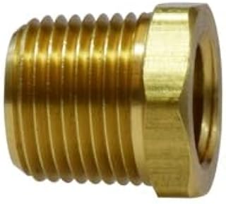 MIDLAND INDUSTRIES 28105 Hex Bushing, 1/2-in Male NPTF x 1/8-in Female NPTF, Brass