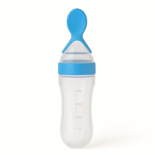 Image of Shark Doo Doo Stainless Steel Bottle for Babies (0-12 Months) - 250ml with Silicone Cleaning Brush (Combo Pack) | BPA Free (SS 3in1 Combo Blue)